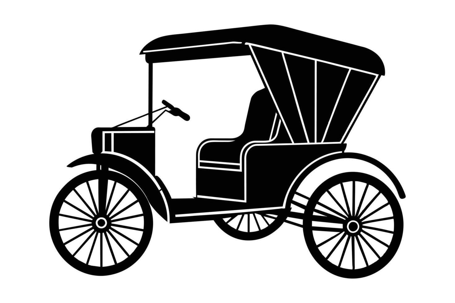 Rickshaw silhouette illustration vector