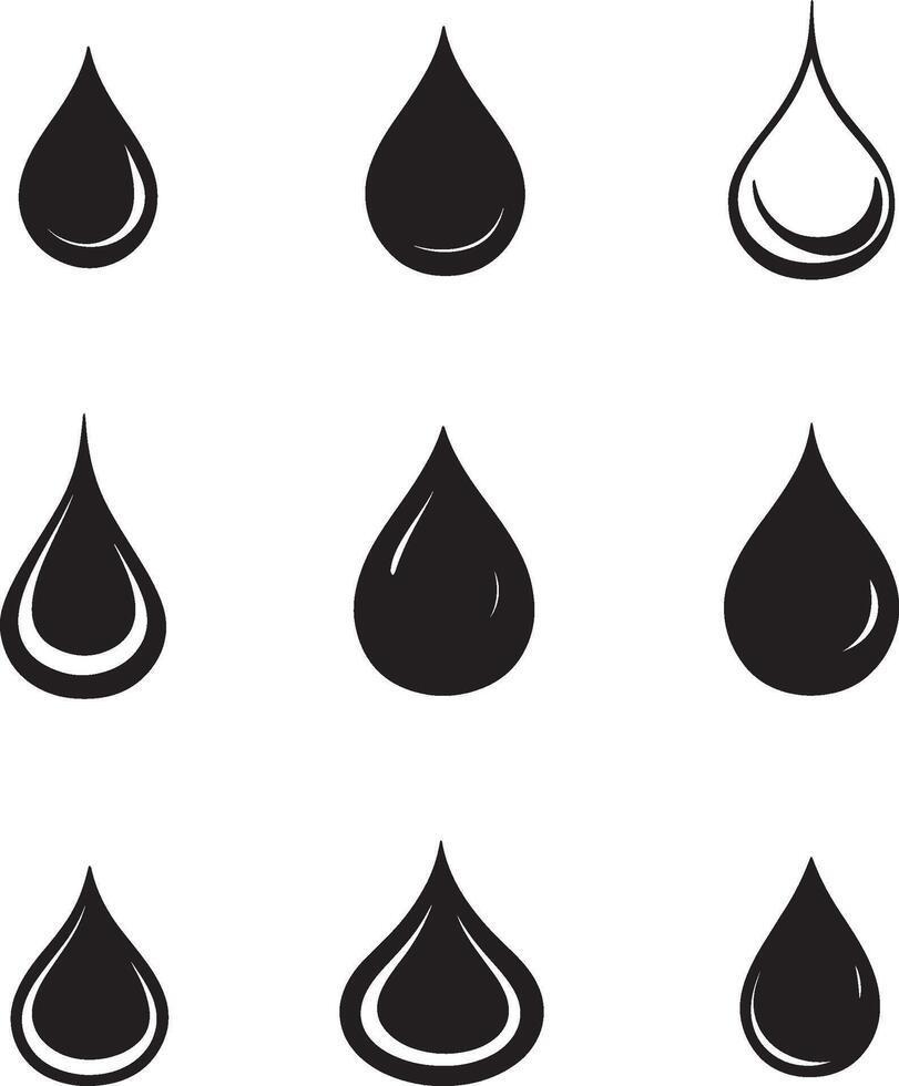 Illustrations of water drop icons. vector
