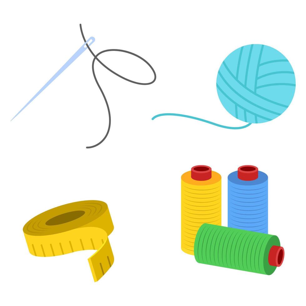 Sewing and Knitting Supplies vector