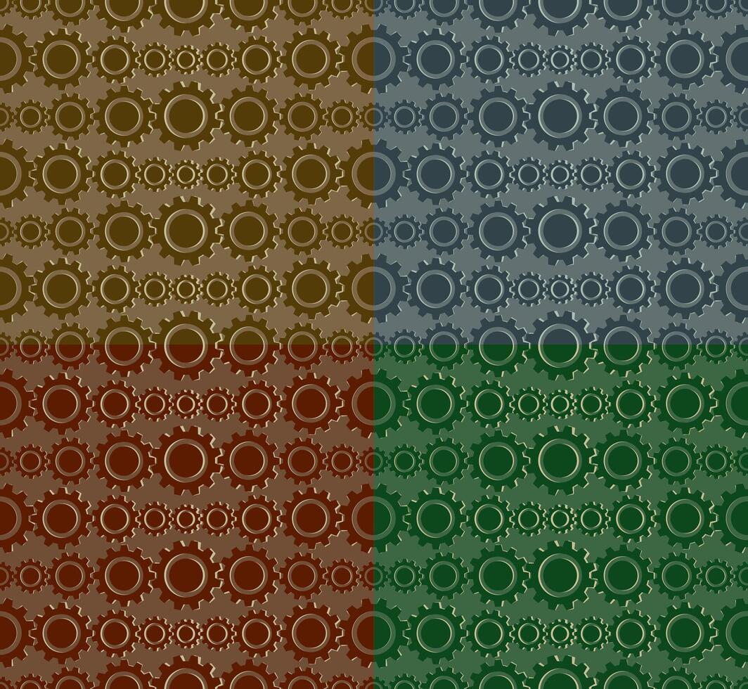 Seamless backgrounds with gear. vector