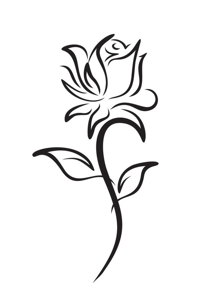 Stylized rose garden. vector