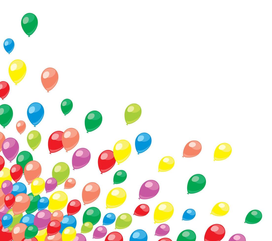 The background with balloons. vector