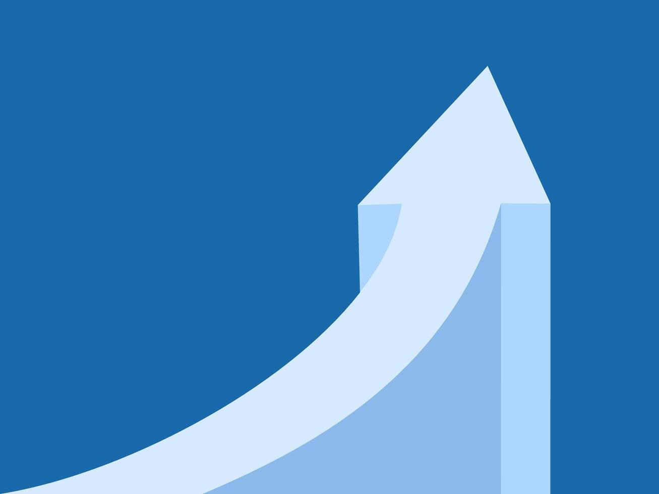 Growth path or growth arrow, business concept vector
