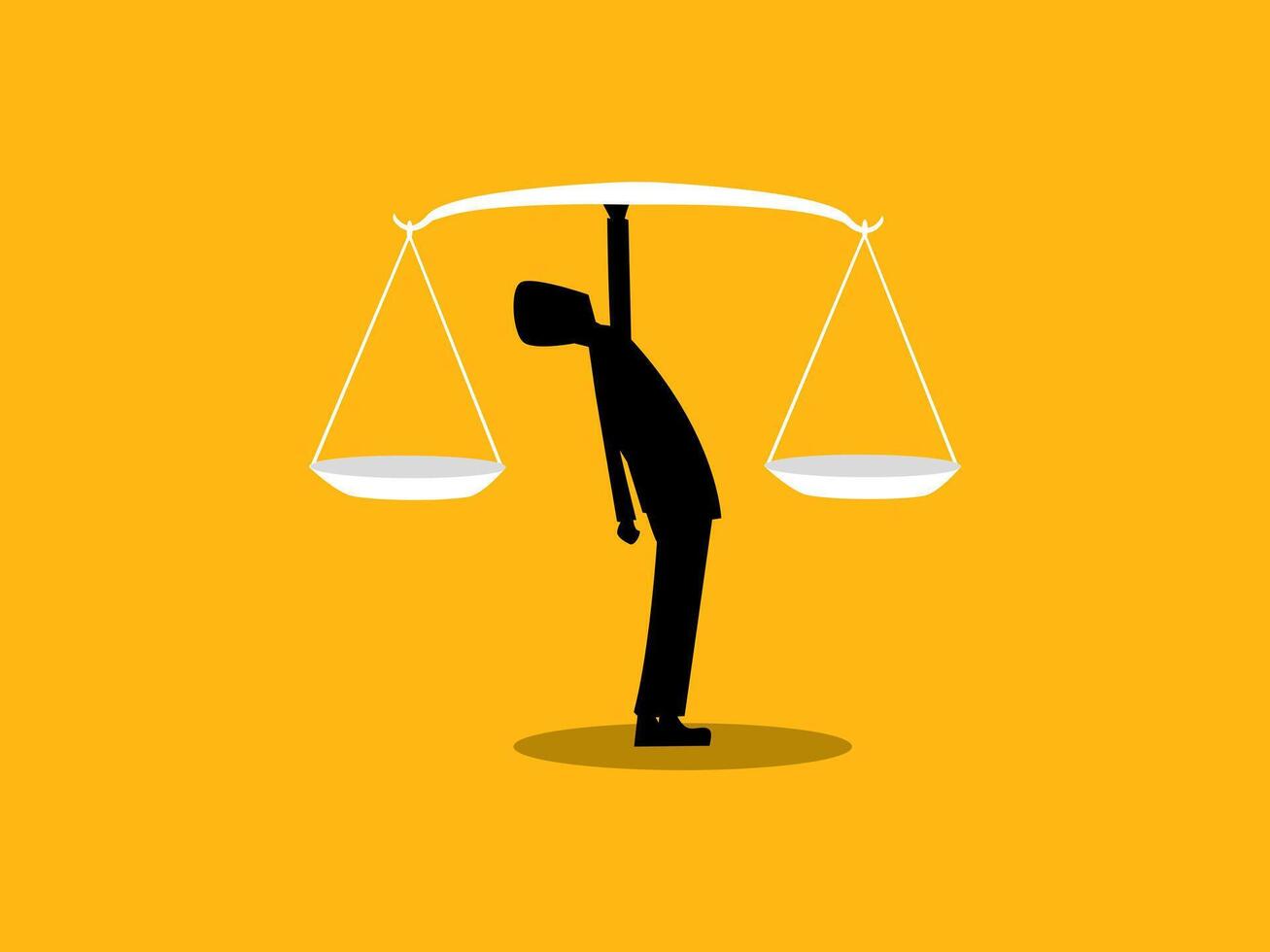 Measurement, Business Justice, Businessman Holding Scales vector