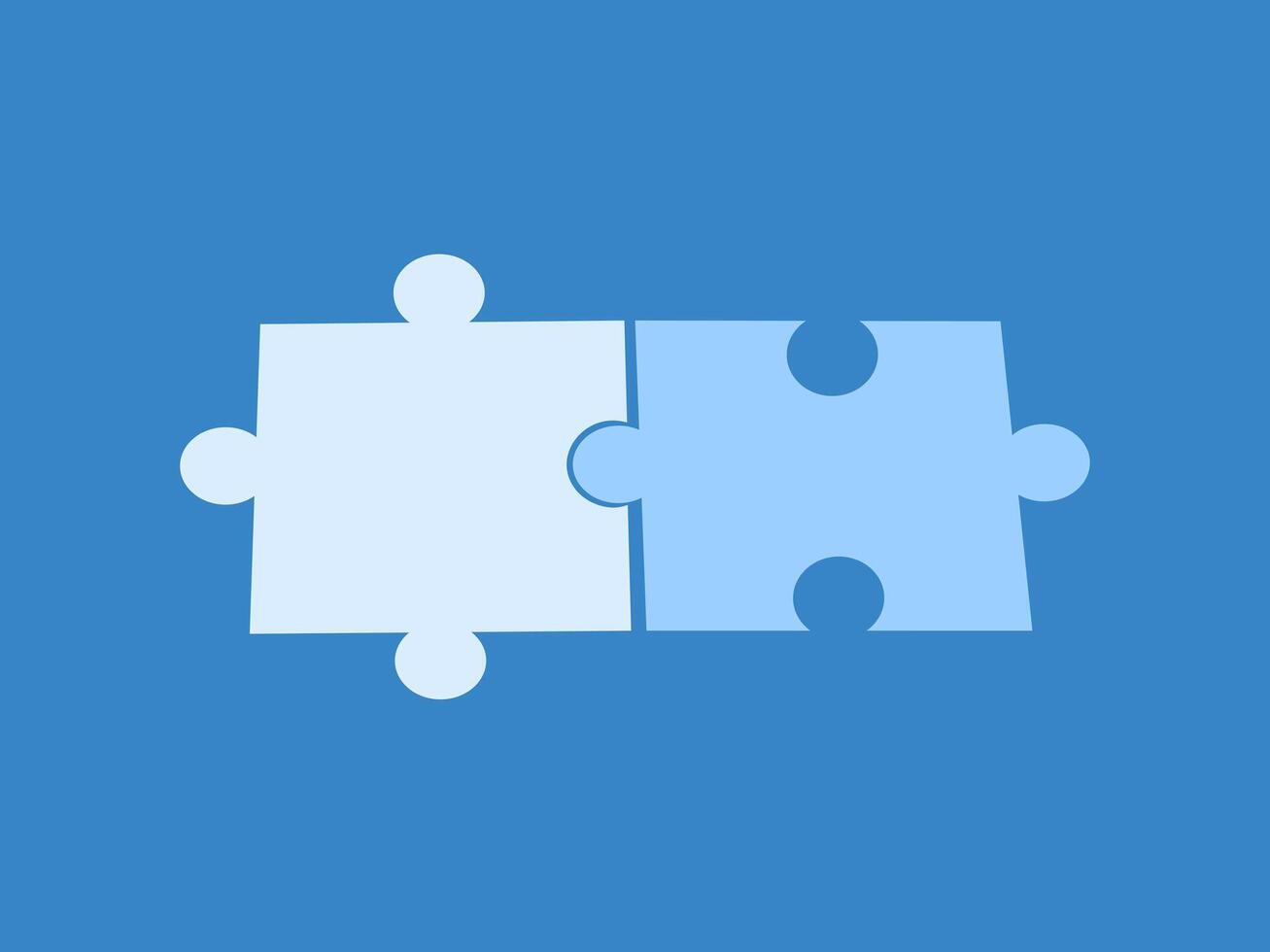 Merge, two puzzle pieces that fit together perfectly vector