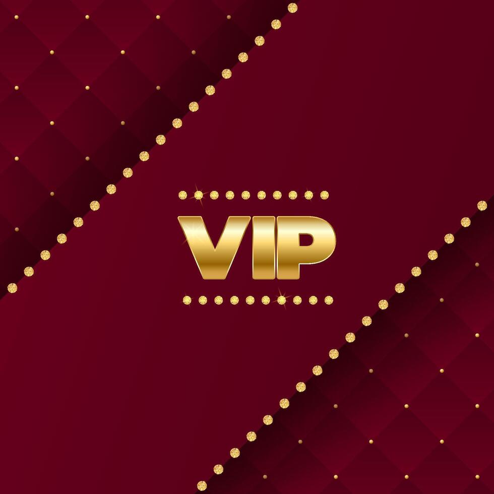 Red VIP card with diamonds. Leather background. illustration for card, poster, banner, certificate vector