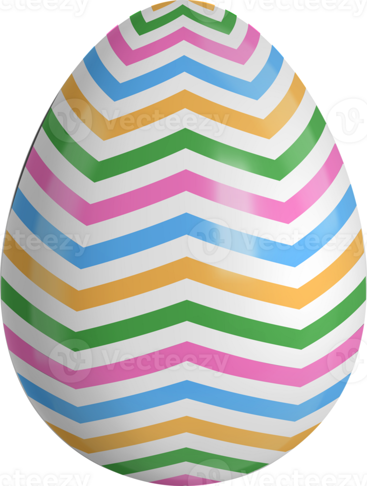 3d colorful easter egg png