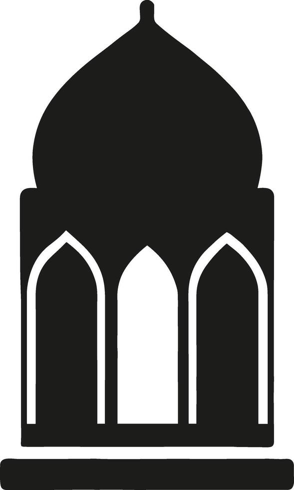 Minimalist Mosque Dome Icon - Islamic Architecture vector