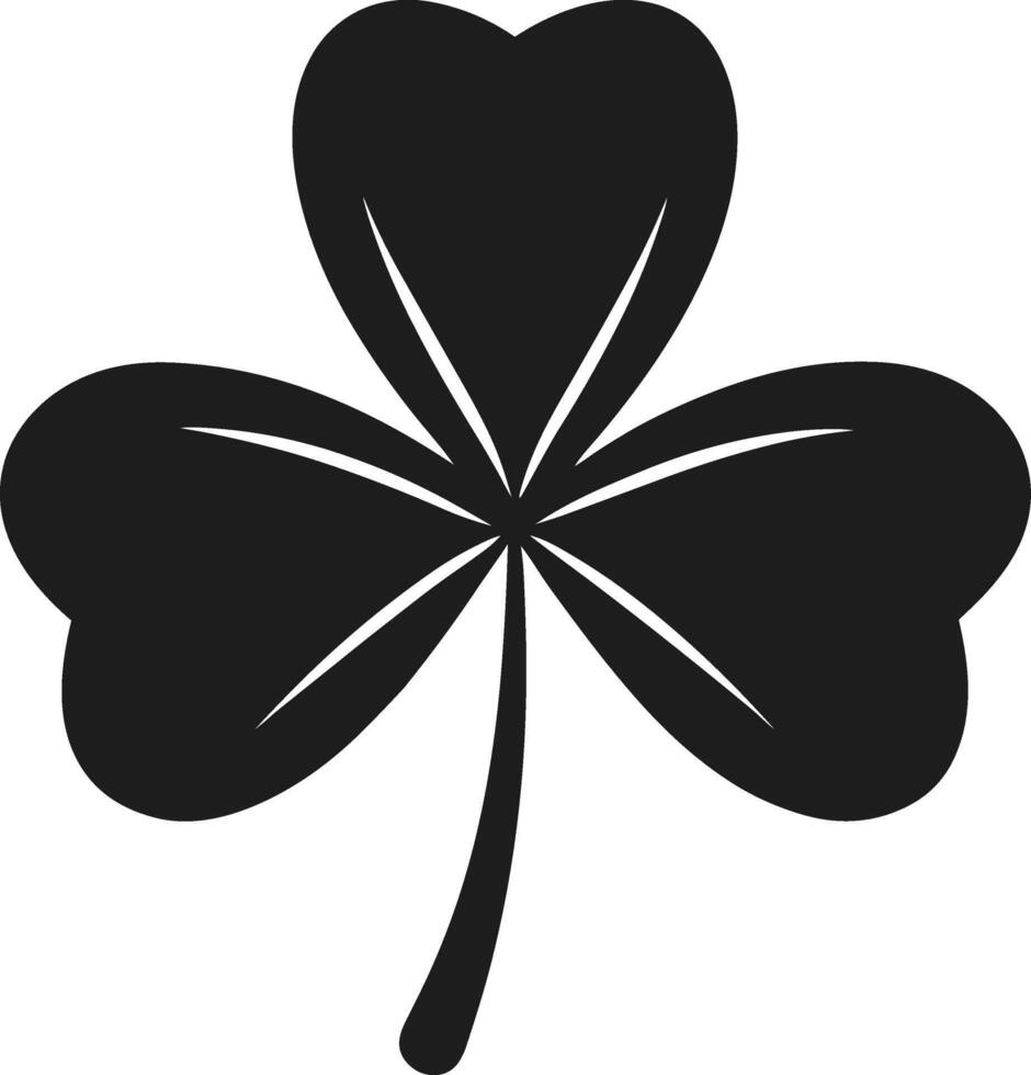 Elegant Shamrock Clover Silhouette for St. Patrick's Day vector