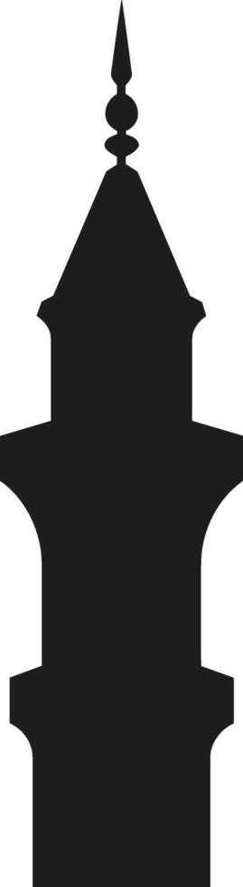 Islamic Minaret Silhouette - Minimalist Design vector