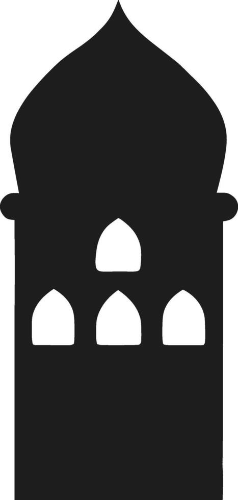 Elegant Mosque Tower Icon - Minimalist Islamic vector