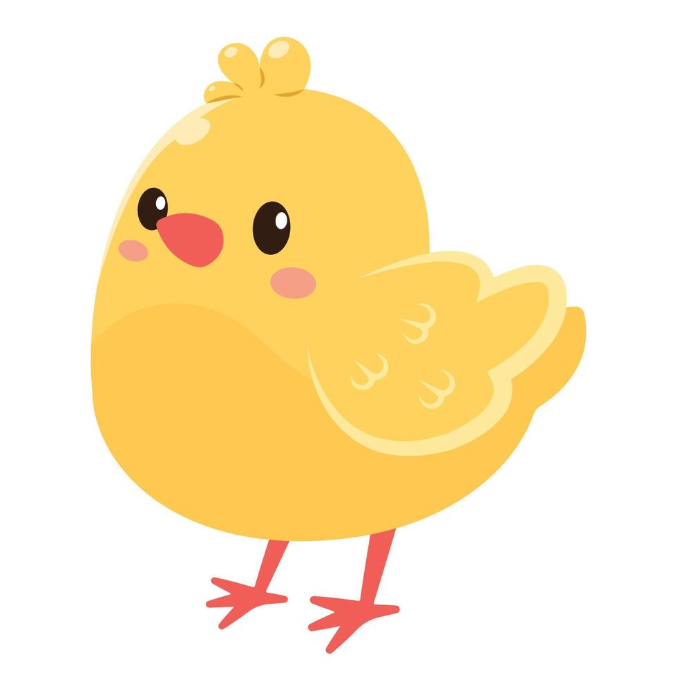 Cute chick. illustration in flat style... vector