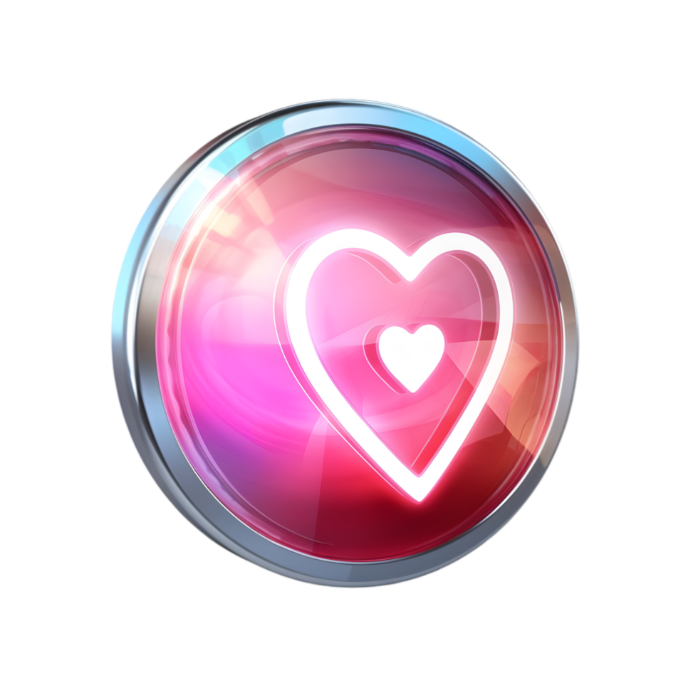 Heart icon digital artwork graphic design creative environment front view emotions concept for seo impact png