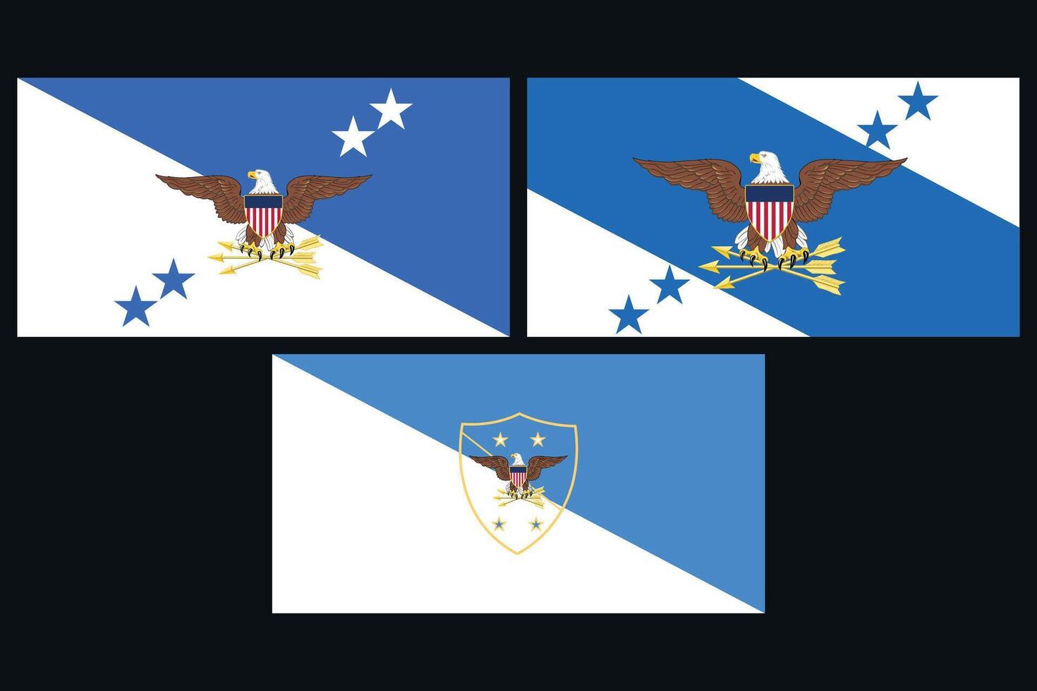 Office of the Chairman of the Joint Chiefs of Staff USA Flags Bundle Illustration Premium Quality vector