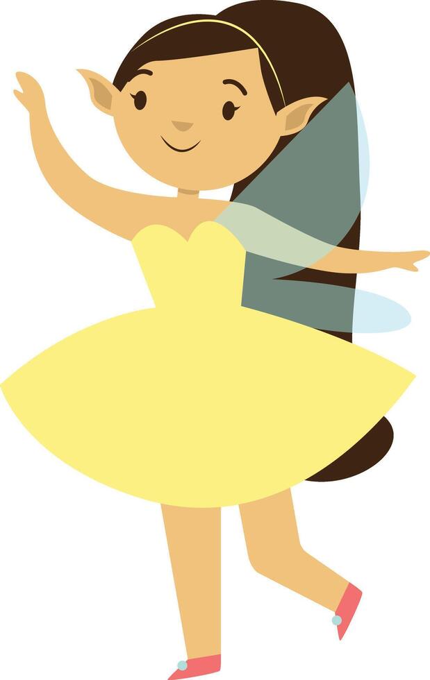 Cute Little Fairy Character vector