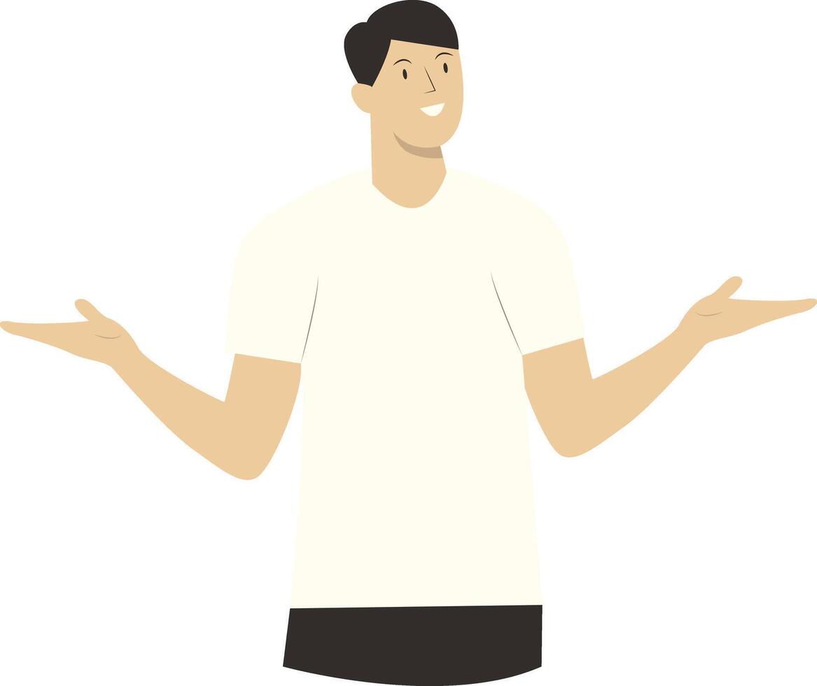 Cheerful People Cartoon Character on White Background. vector