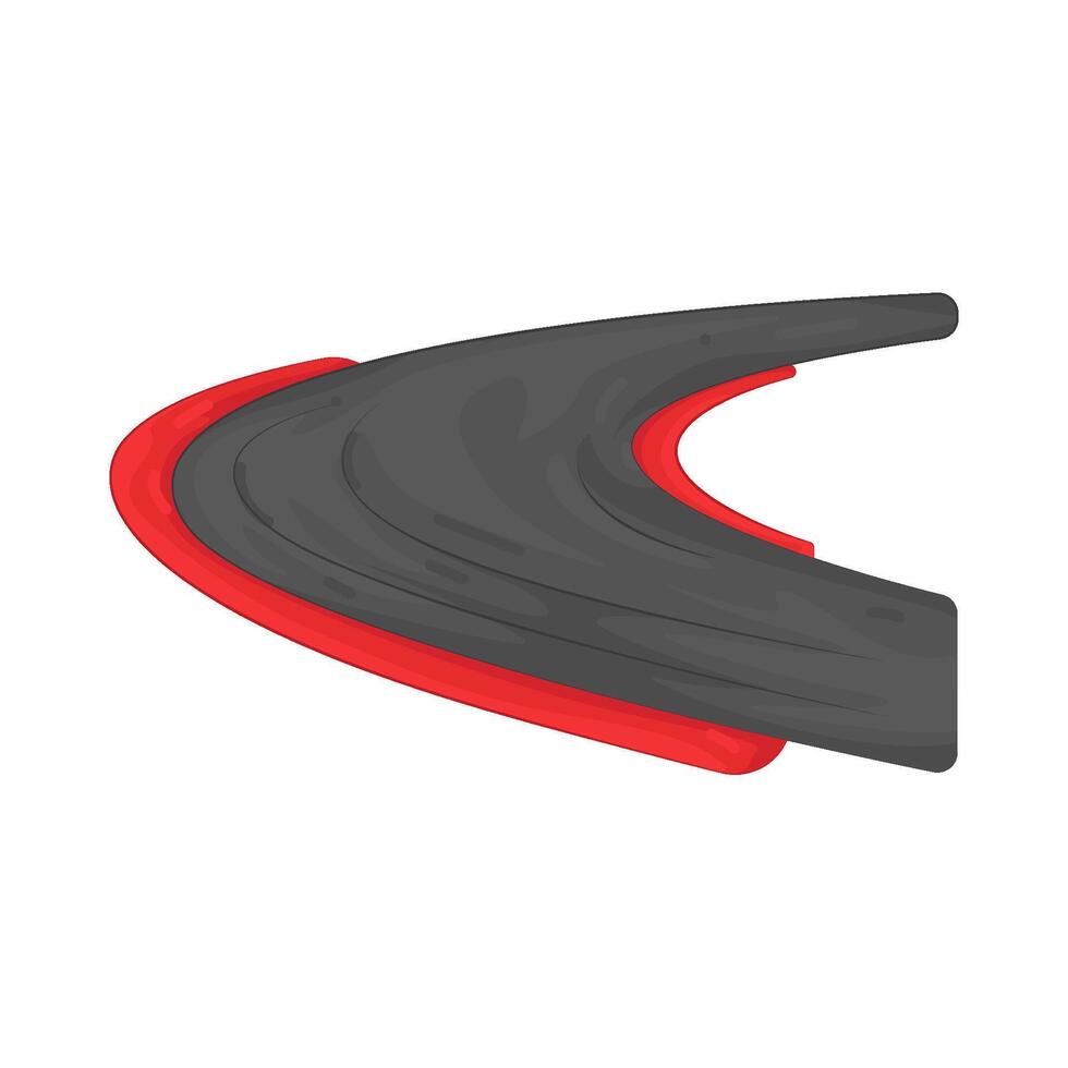 Illustration of track curve vector