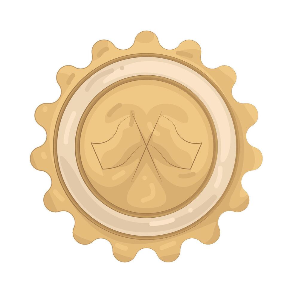 Illustration of racing medal vector