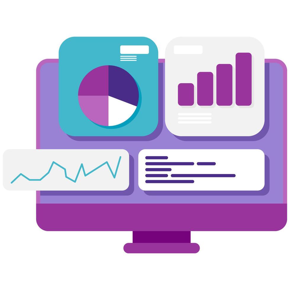 statistical dashboard and financial analysis vector