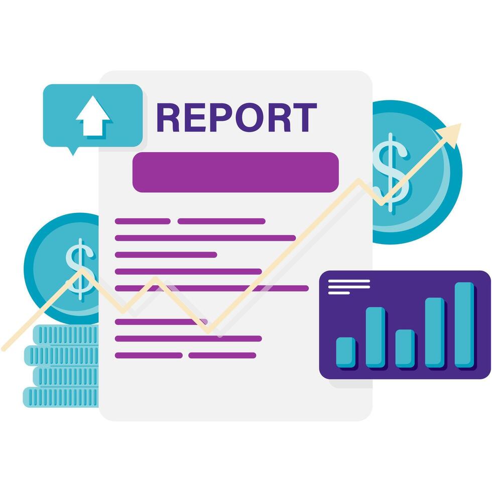 company growth, corporate strategy and report vector