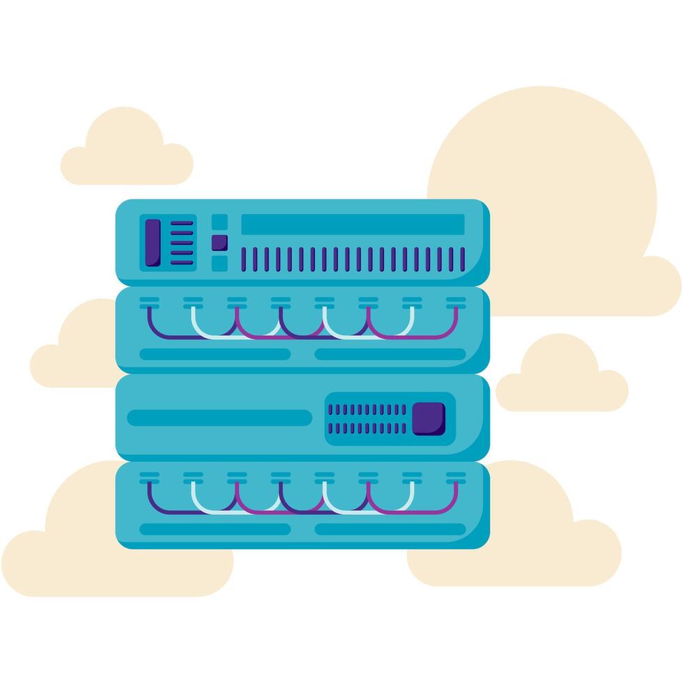 cloud computing, central server vector