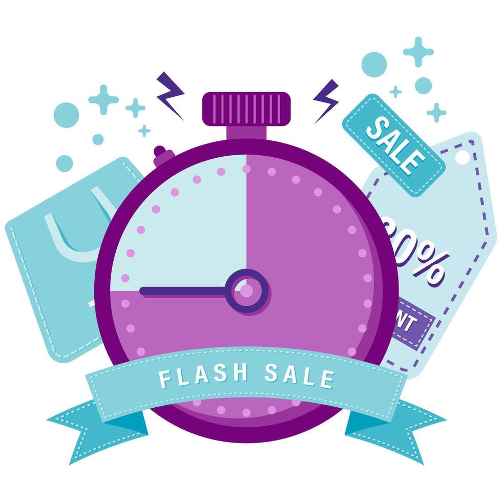 flash sale countdown vector
