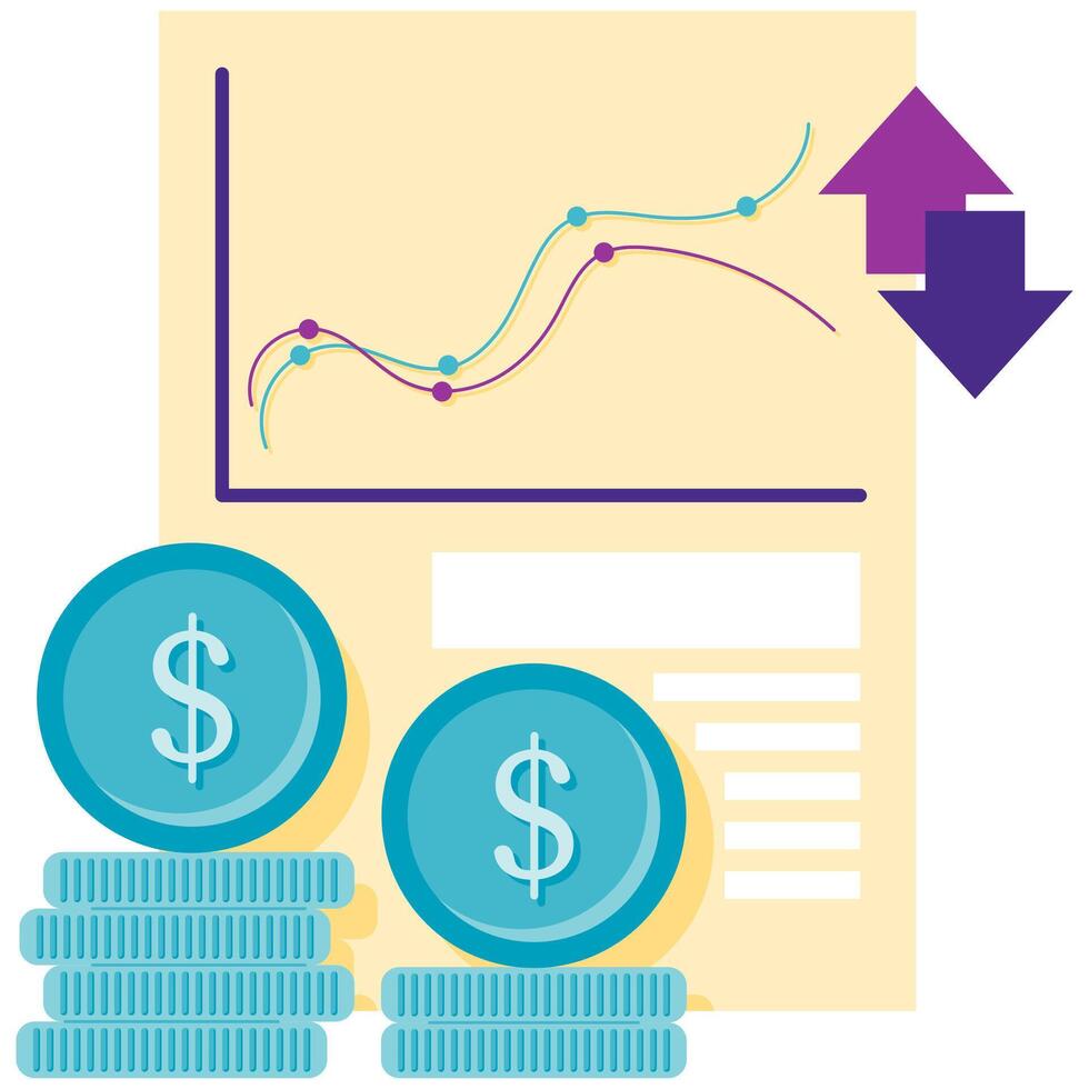 cash flow management vector