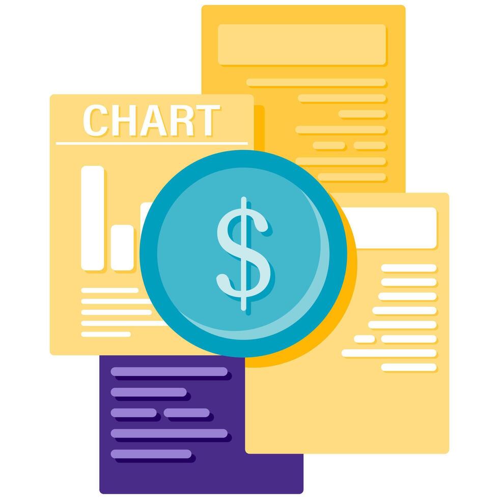 financial report and financial reports vector