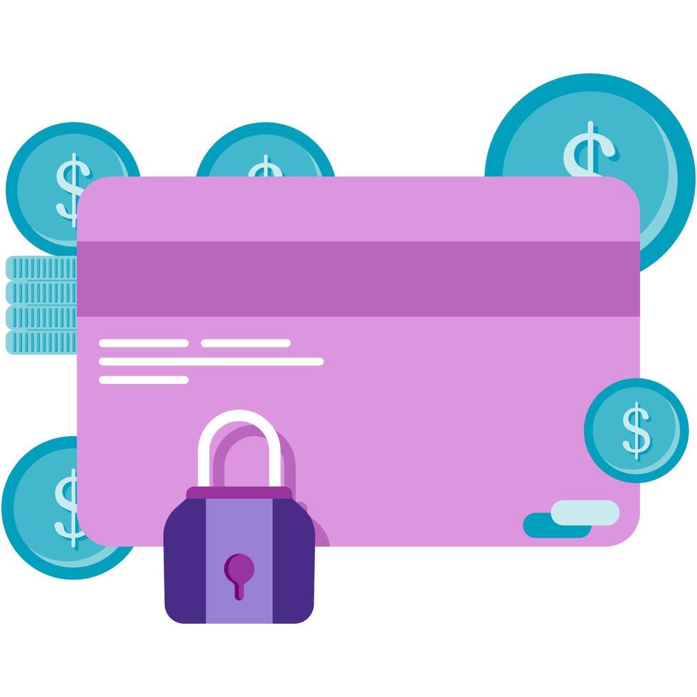 transaction security, business and finance vector