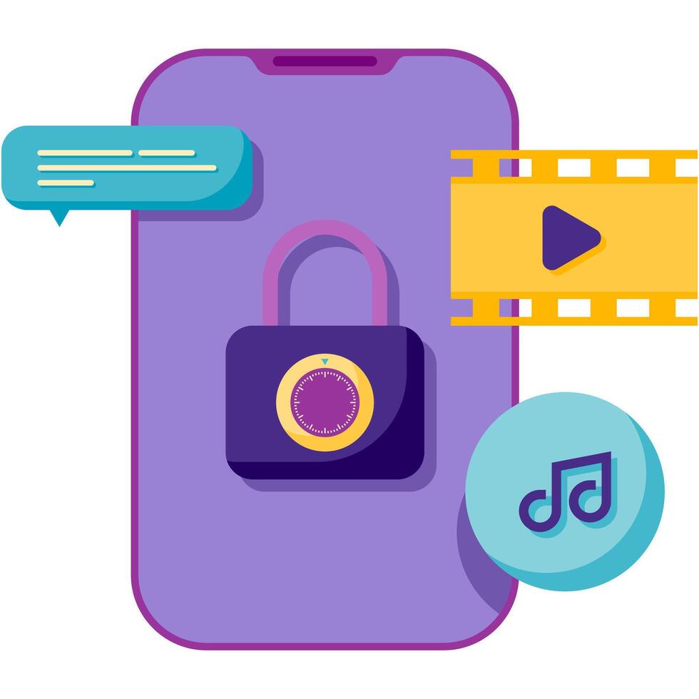 device privacy, digital security vector