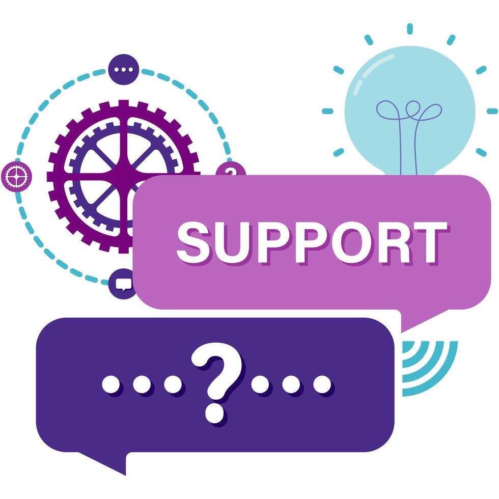 chat support, customer service vector