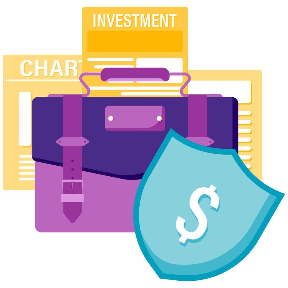investment security and financial reports vector