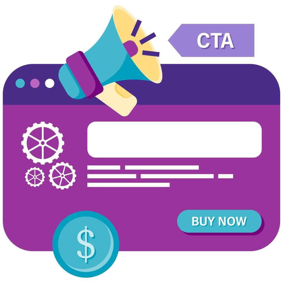 Call to action and brand promotions vector