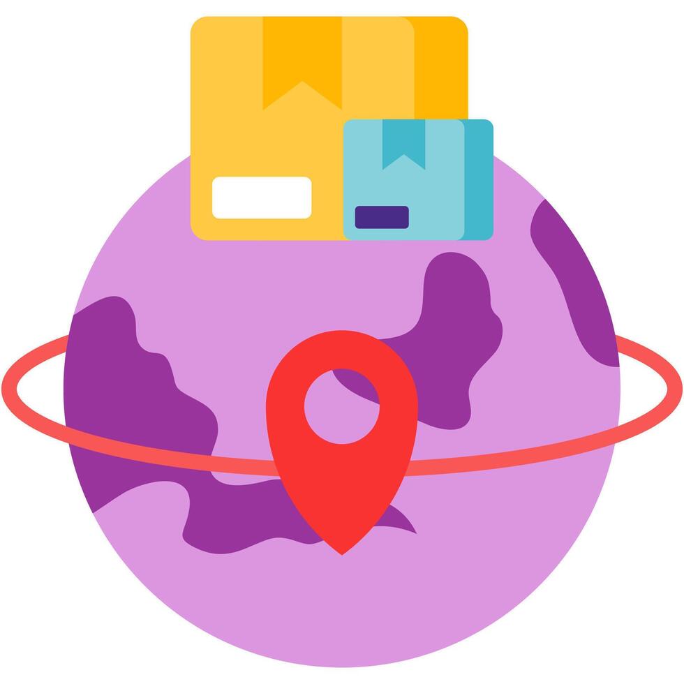 international shipping feature, digital marketplace vector