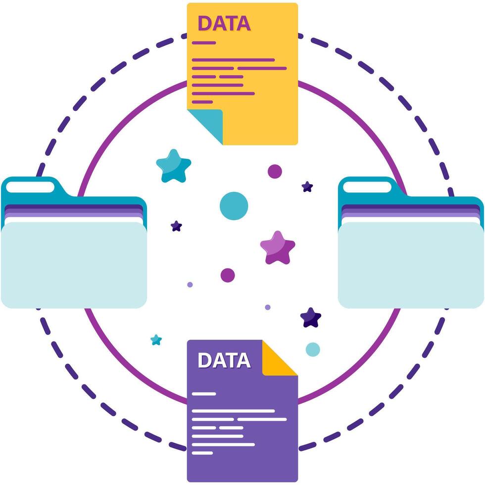 file transfer, instant chat vector
