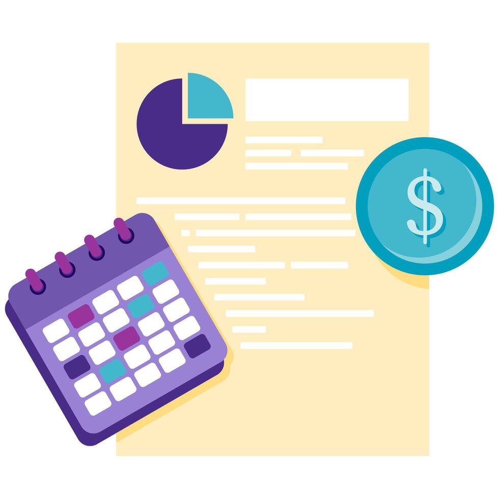 budget planning and capital management vector