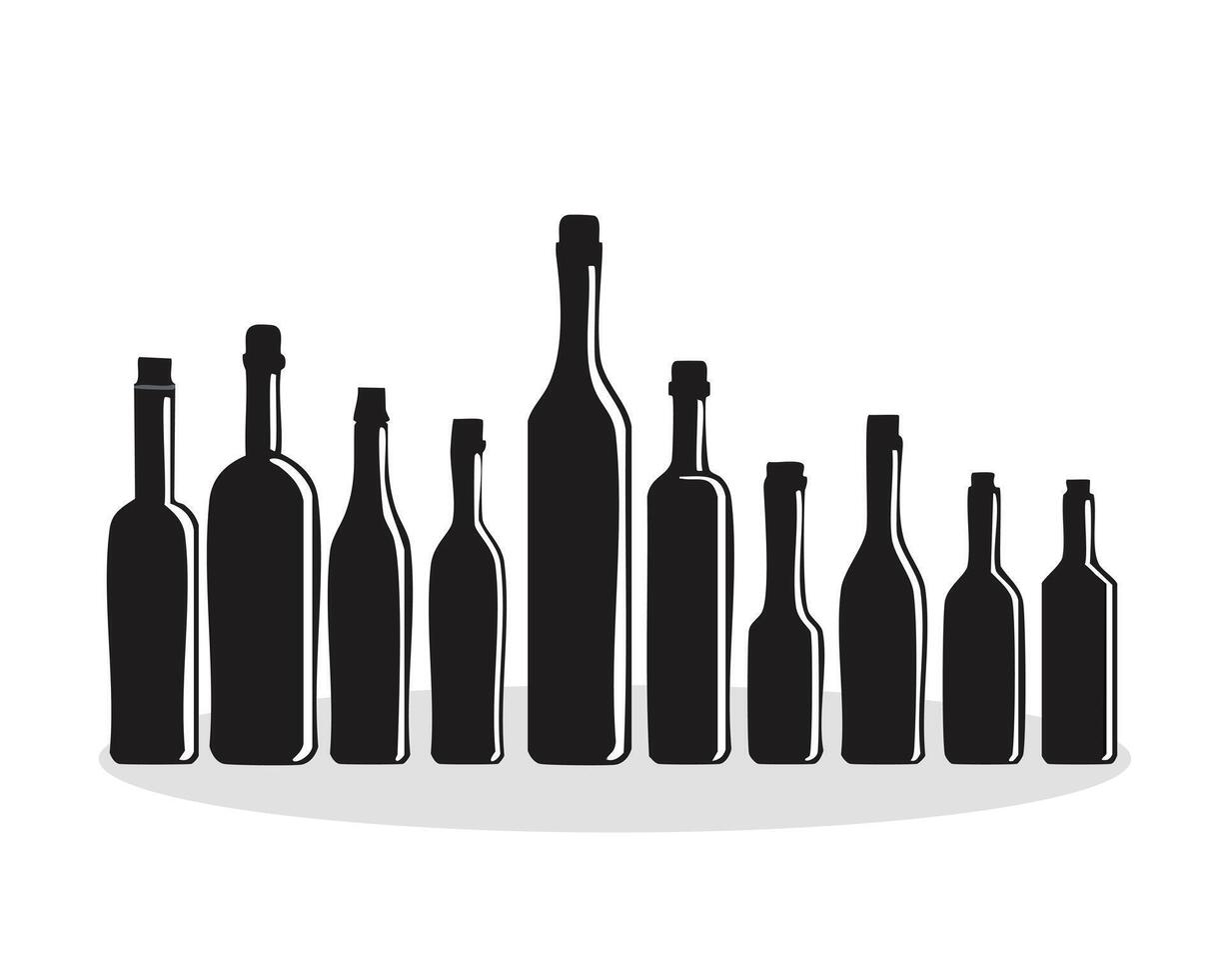 Wine Bottle Shape vector