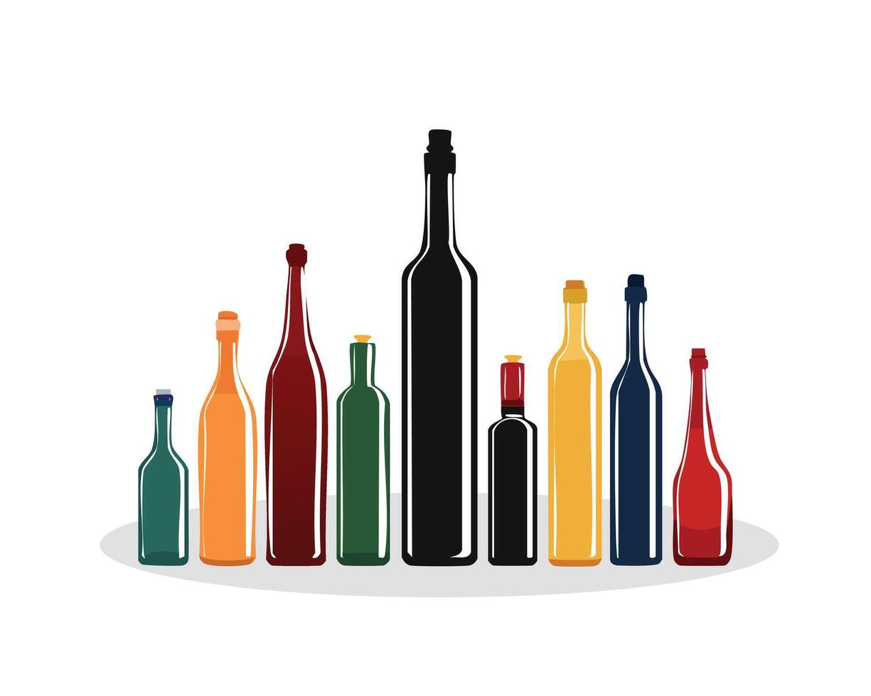 Wine Bottle Shape design vector