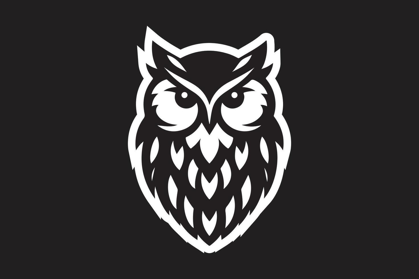 owl sticker in owl head vector