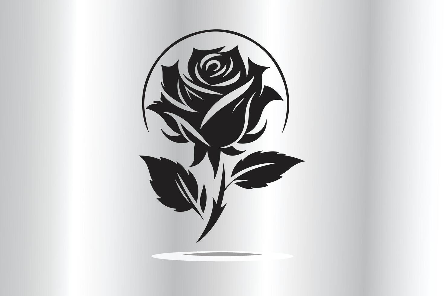 flower of a silhouette in a different style vector