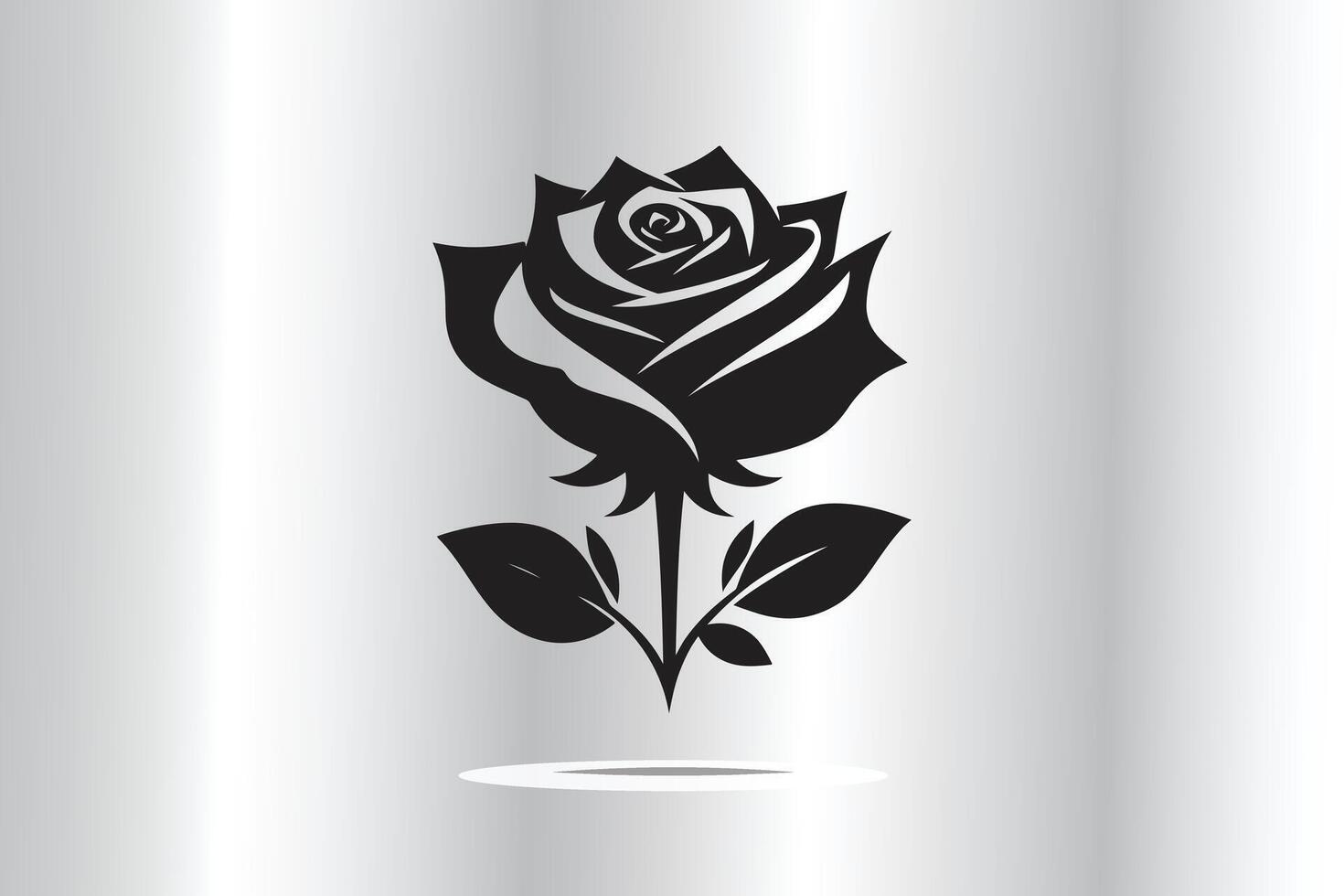 Rose in black color vector
