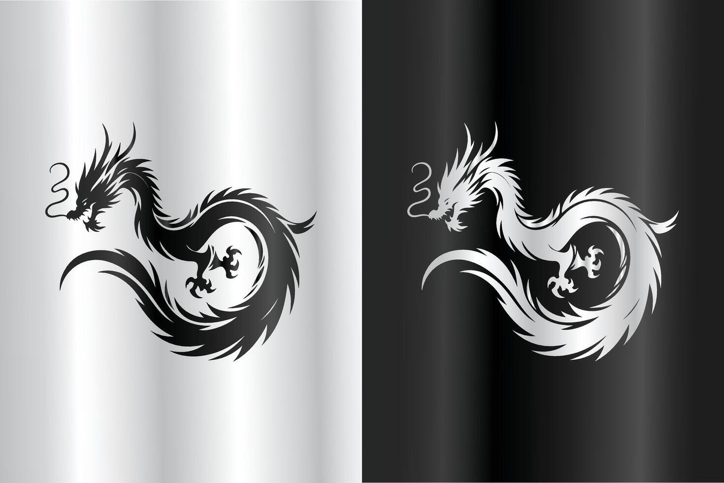 Chinese myth dragon for logo usable vector