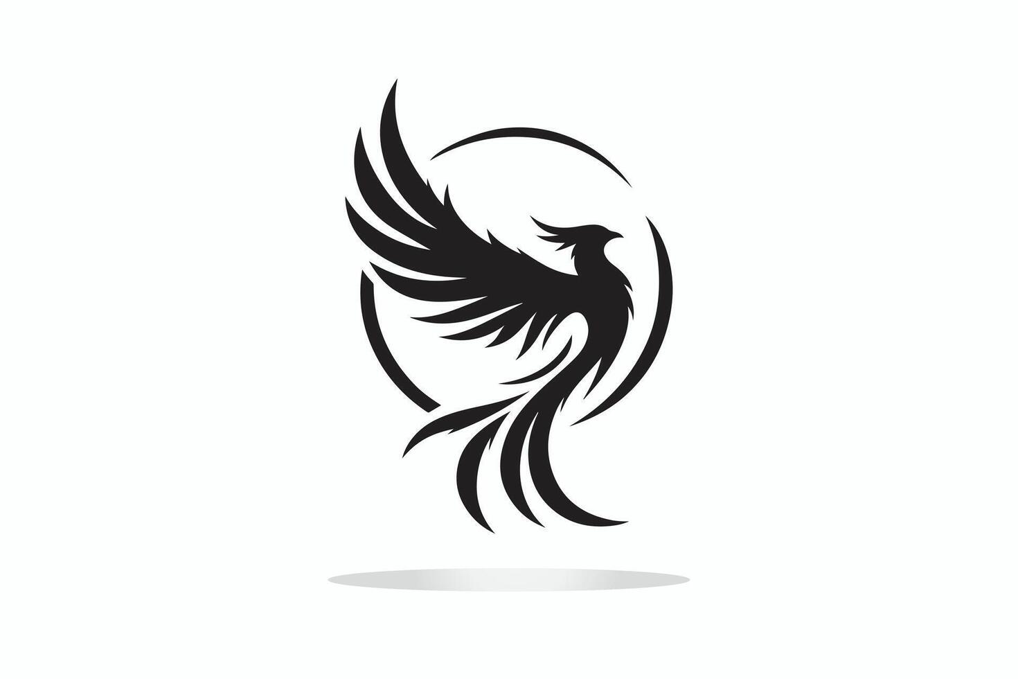 silhouette of Fenix in style of uniqueness vector
