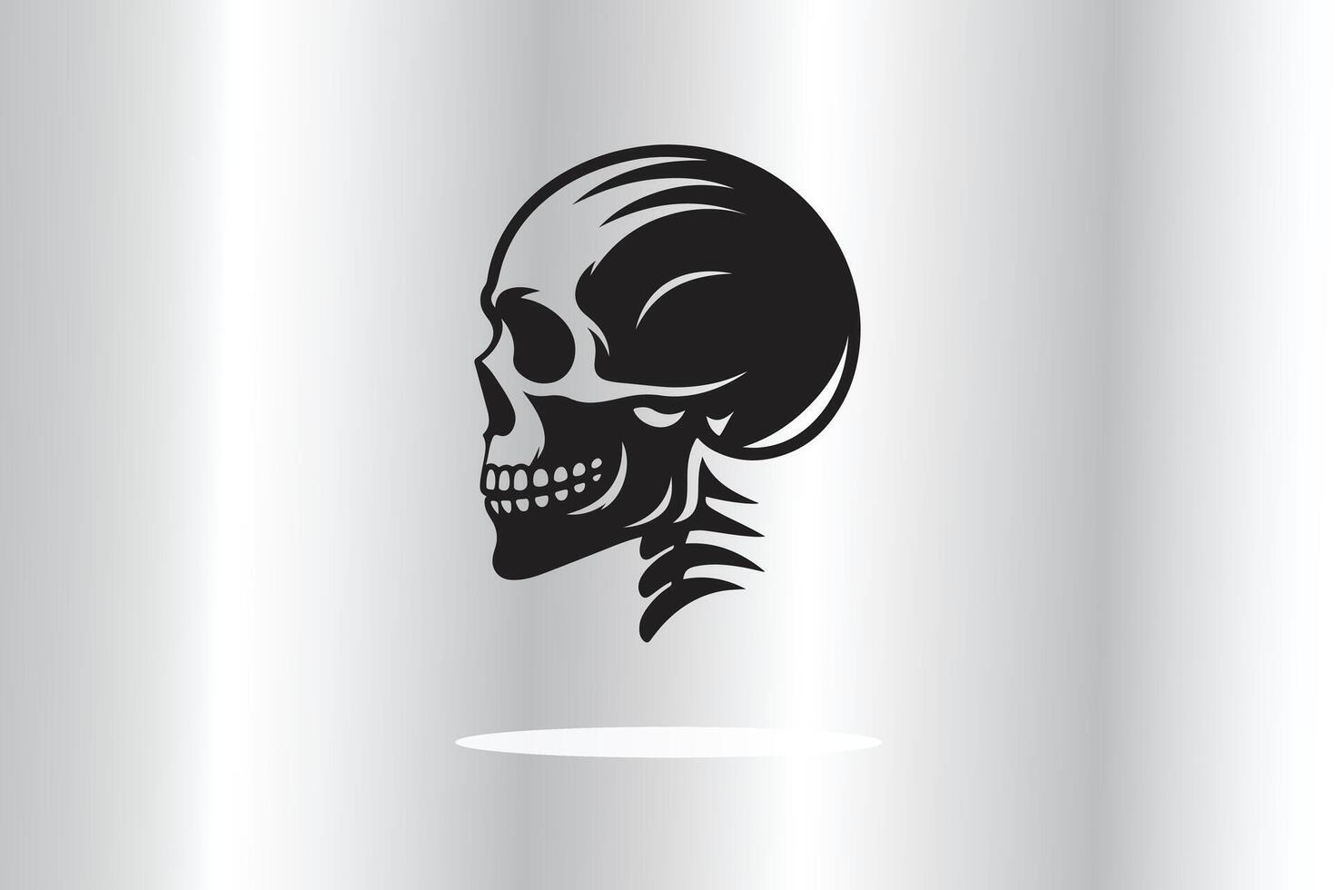 silhouette of skull with dofference vector