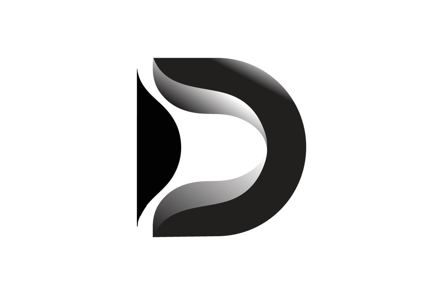 Letter 'C' 'D' in a unique style vector