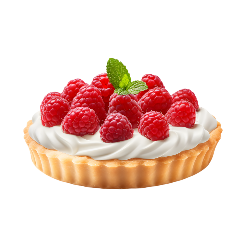 Delicious baked raspberry tart kitchen food photography cozy atmosphere close-up culinary delight png