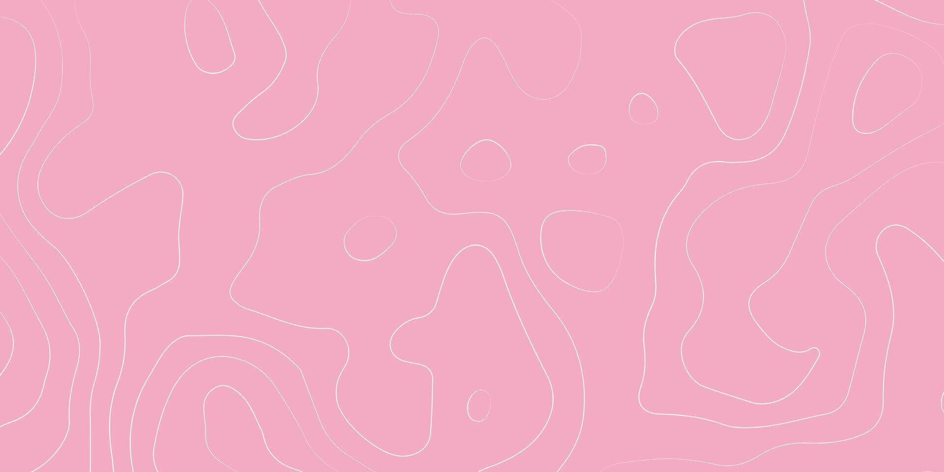 Stylish Geometric Topographic Pattern in Pink vector