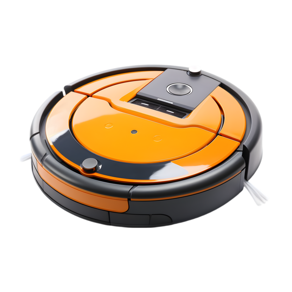 Robotic vacuum cleaner in action home technology showcase indoor setting close-up view modern cleaning solutions png