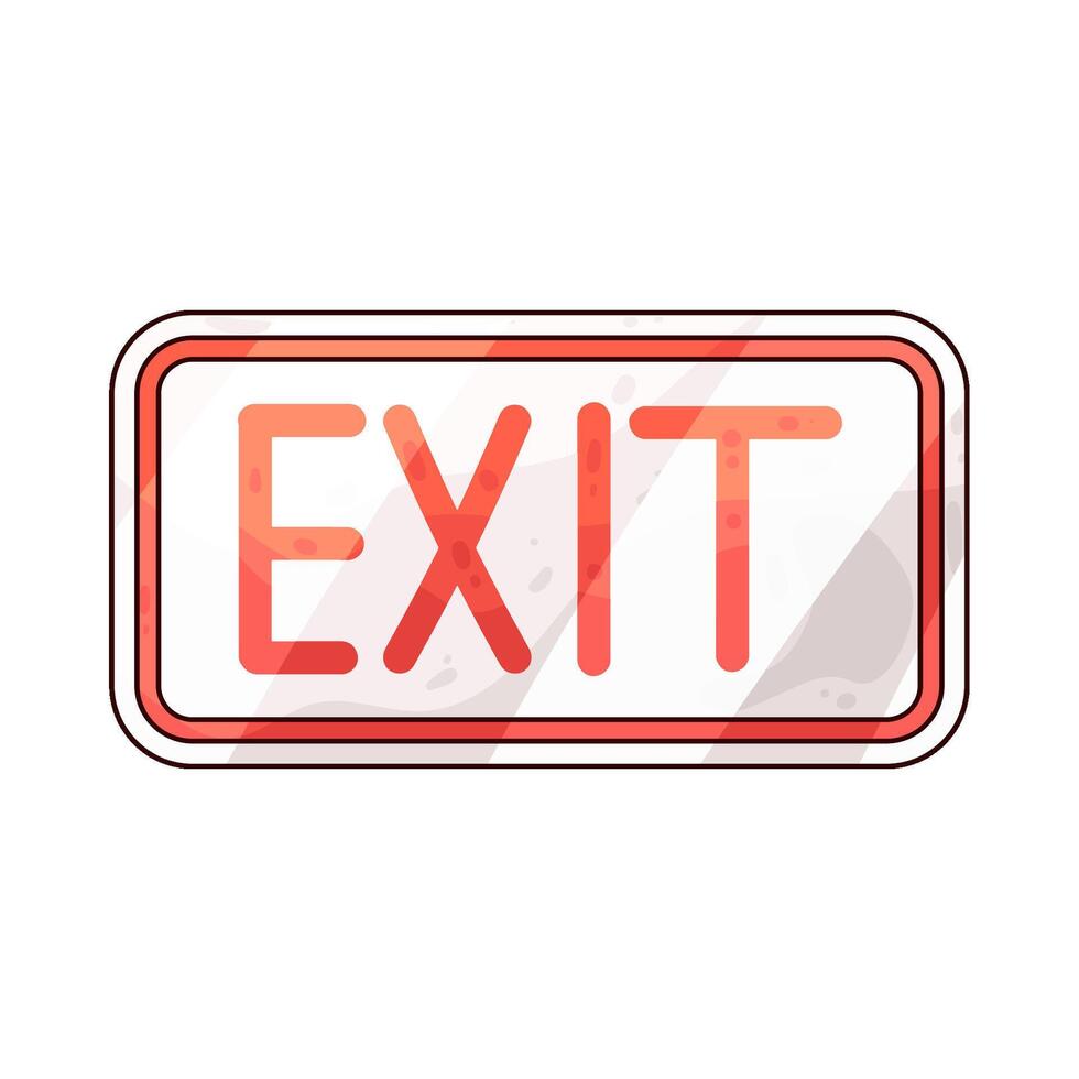 exit sign illustration vector