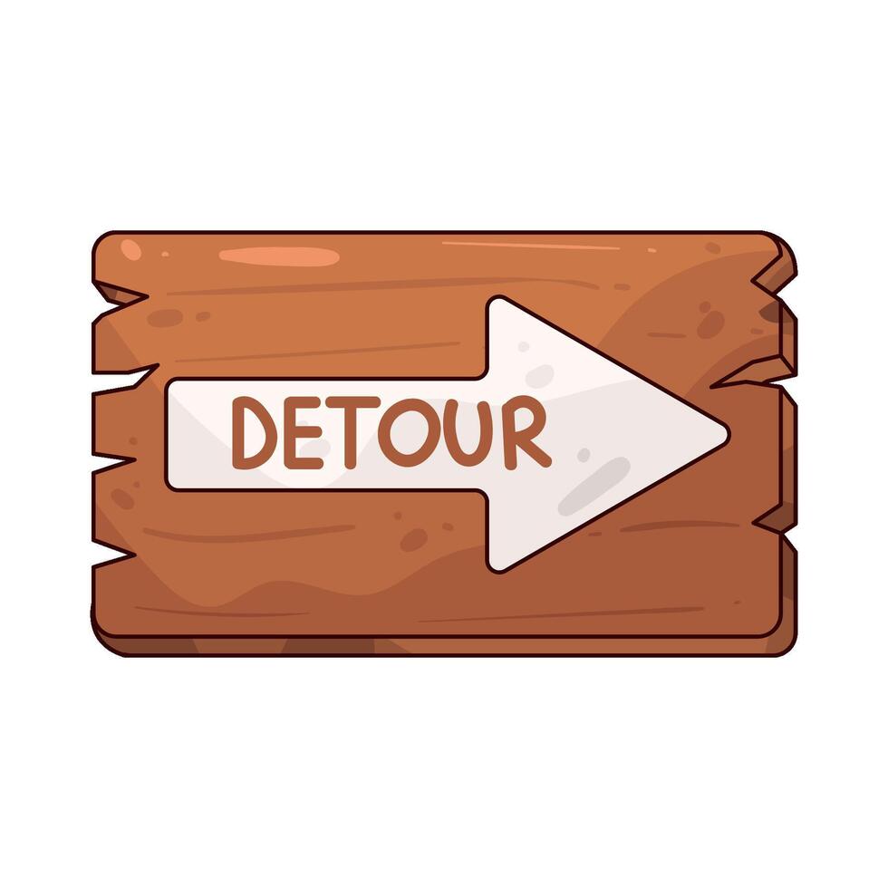 illustration of detour symbol vector